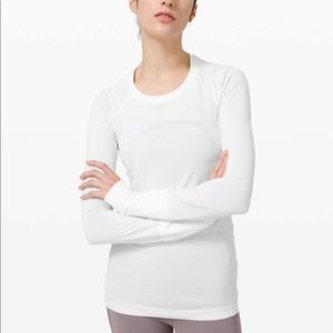 Lululemon Swiftly tech long sleeve tee in white